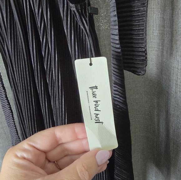 Three Bird Nest The Nest Forever Relaxed Textured Jumpsuit Size Small Black - Picture 7 of 7